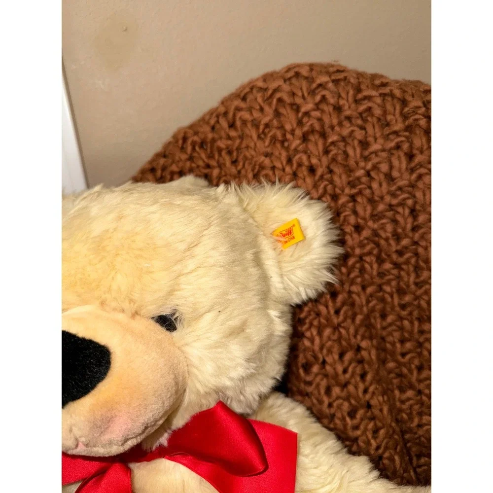 Steiff Teddy Bear Bobby Cream 24cm Ear Button Tag Stuffed Animal Plush